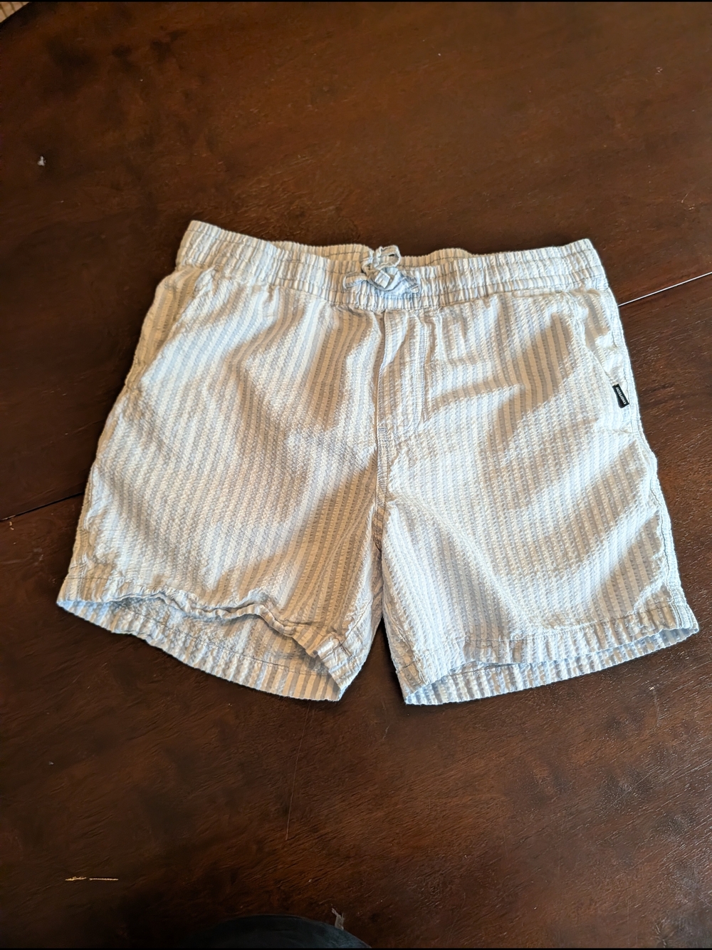 Jack & Jones Light Blue Seersucker Hybrid Shorts